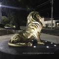 Famous pairs mgm bronze lion yard statue